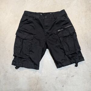 G-Star Raw Rovic Zip Shorts Mens 33x10.5 Black Cargo Shorts